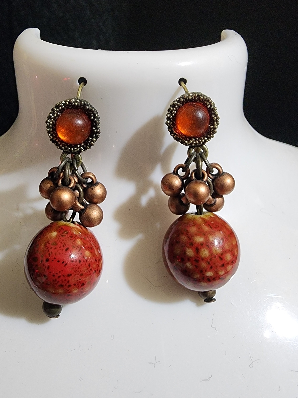 Vintage bohemian drop earrings from the Zevar brand by Treska.